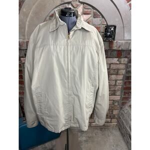 utility jacket vintage 70s zip out sherpas lined tan